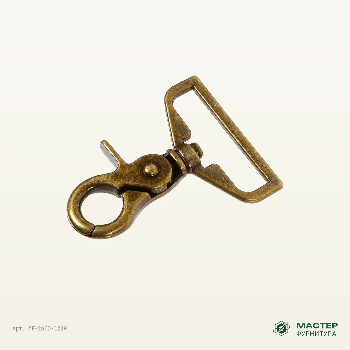 Карабин К 4812 38 мм антик роллинг: другой ракурс. Оптом от Мастер Фурнитура, арт. MF-2600-1229